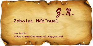 Zabolai Mánuel névjegykártya